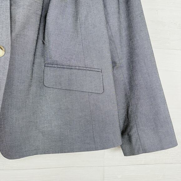 Talbots Womens Blazer Plus Size 22W Gray Cotton Blend Career Office Corporate - Picture 6 of 16